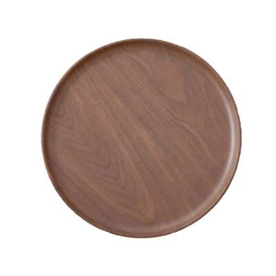 wholesale custom printed unbreakable melamine round wood coffee tray