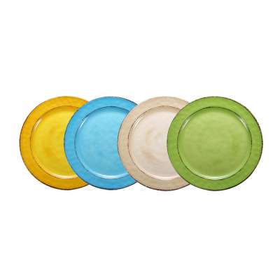 wholesale cheap price melamine round colorful plastic plate for restaurant