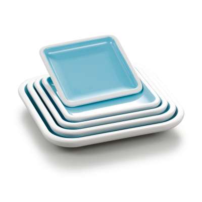 New design square double color modern restaurant plates