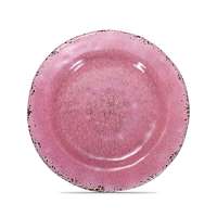 New style rustic 9 inch round pink charger plates