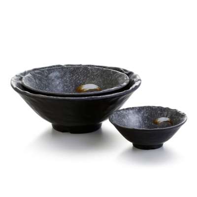 restaurant supply custom printed black reusable melamine eco friendly bowl