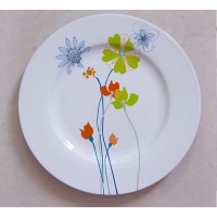 9''round ceramic dinner plate with simple decal ceramic dinnerware porcelain tableware plates and dishes