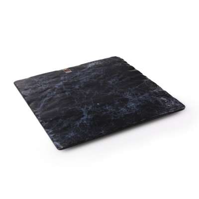 wholesale price japanese korean square melamine large black slate tray