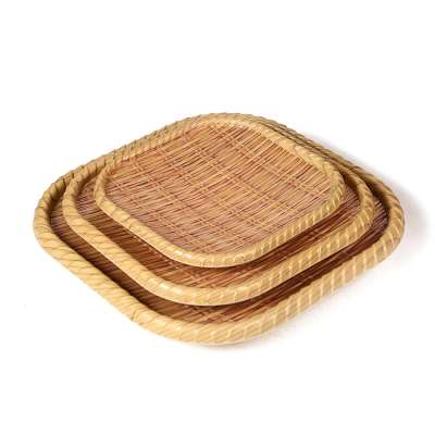 Eco Friendly Tableware Melamine Square Bamboo Plates